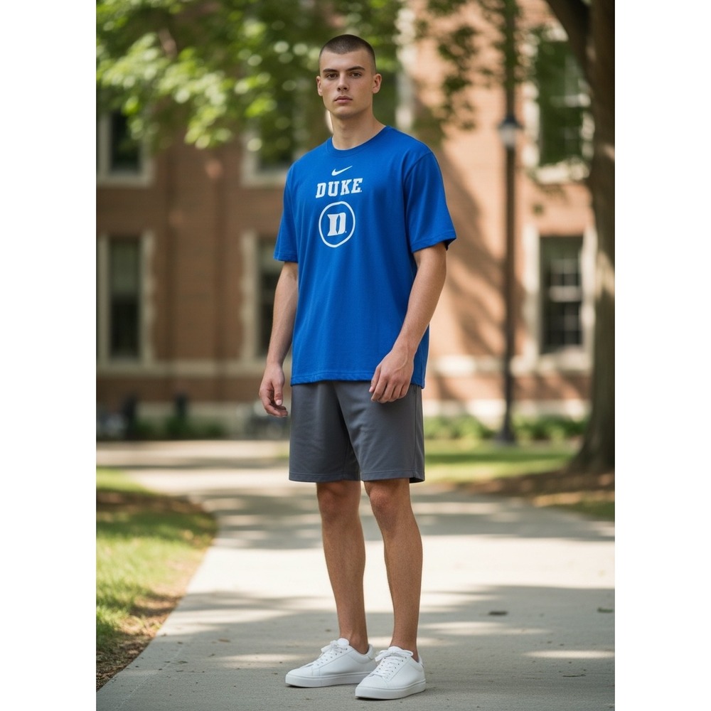 Nike Duke Blue Devils Dri-FIT Graphic T-Shirt Mens Small Royal Blue Athletic Tee